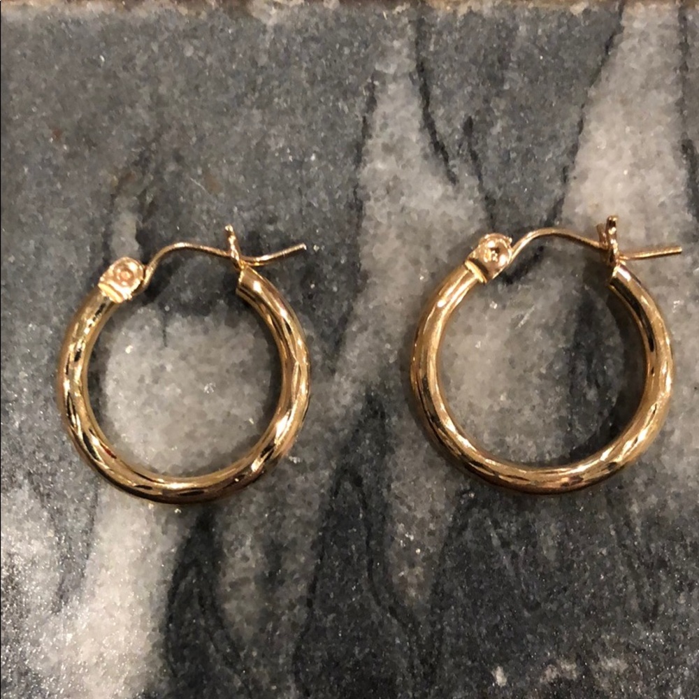14k gold hoop earrings